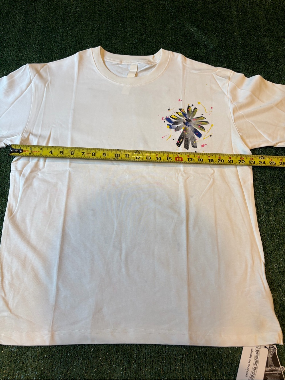 Chrome Hearts White Short-Sleeve Tee with Multicolor Floral Burst - Picture 5 of 11